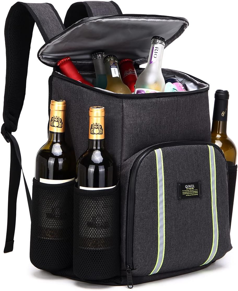 TRYPRY Cooler Backpack Leakproof 30 Cans Lightweight Backpack Insulated Cooler for Lunch Picnic Fishing Hiking Camping Park Beach