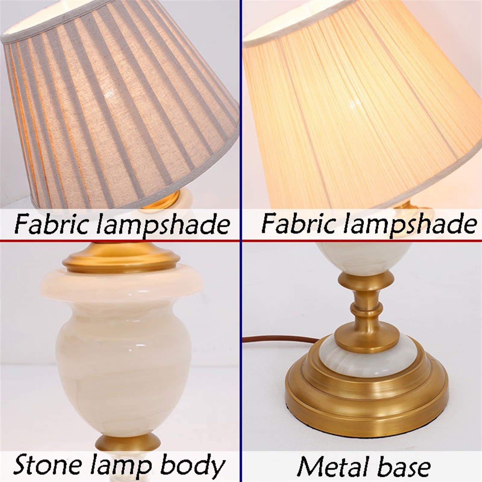 Amazon.co.jp: テーブルランプ シンプルで豪華な大理石テーブルランプ