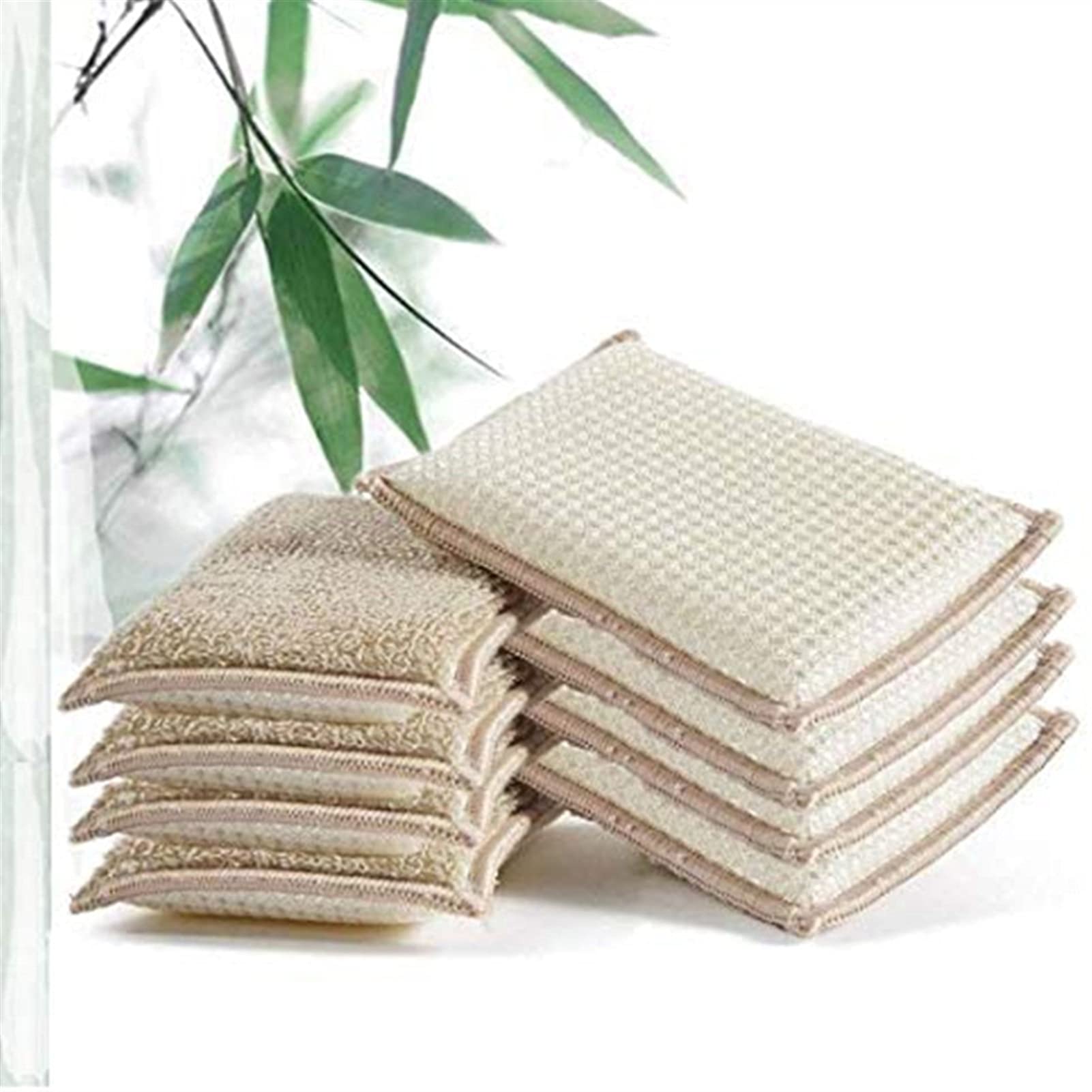 Amazon.de: 6 stcke Bambus Faser Schwamm Kchentuch Reinigungsbrste  Absorbierende lfreie Schneidekissen Wiederverwendbare Splmittel Schwamm  (Color ...