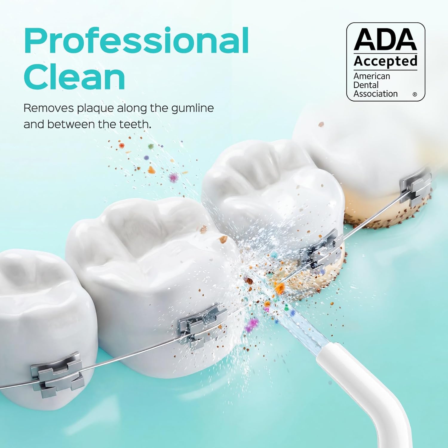 COSLUS ADA Accepted E40 Water Dental Flosser, 10 Pressure Levels Easy Use image 4