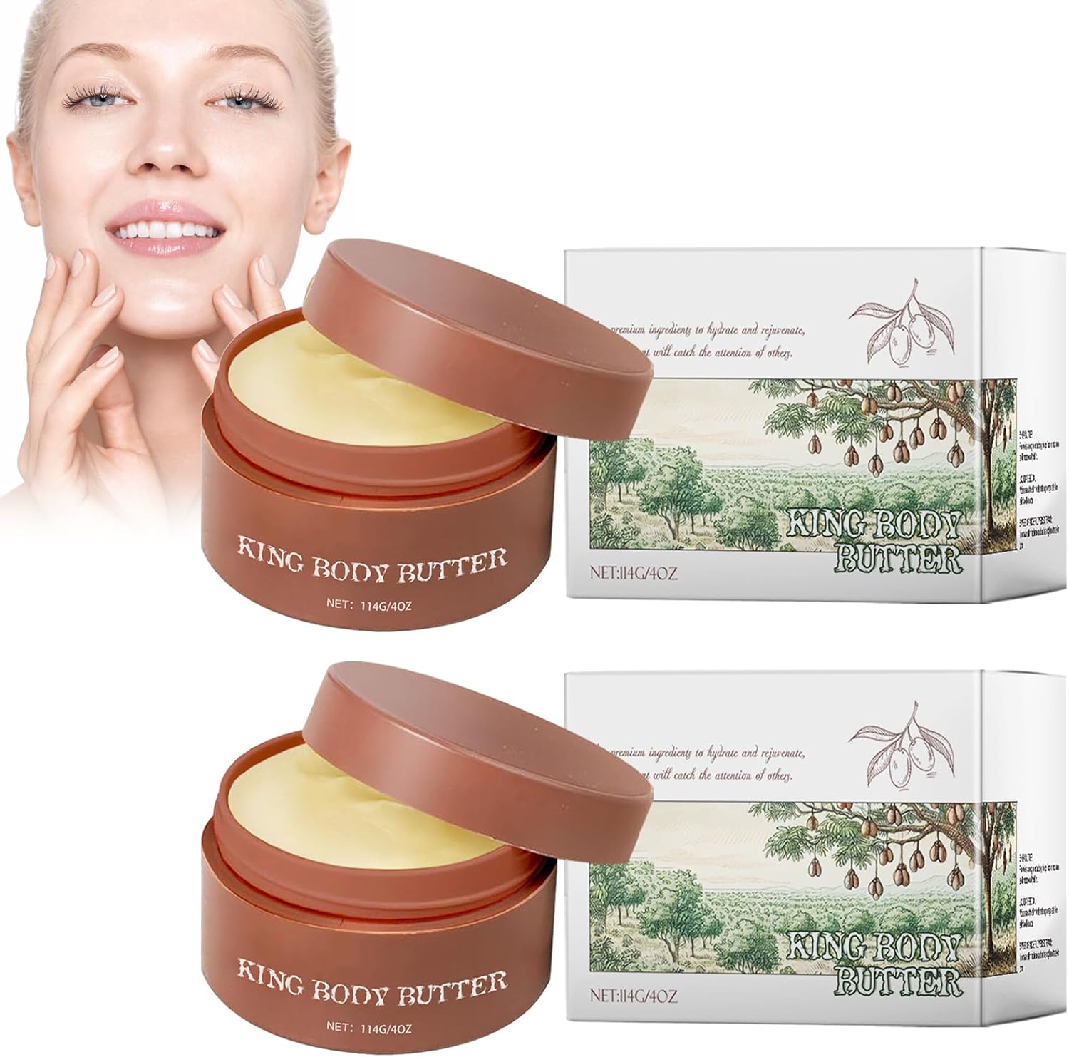 Beurre Corporel Au Beurre De Karité, Crème Pour Le Corps Au Beurre De Karité Hydratant Bio Pour Hydrater Et Rajeunir Hydratant Pour La Peau Sèche Et Smart