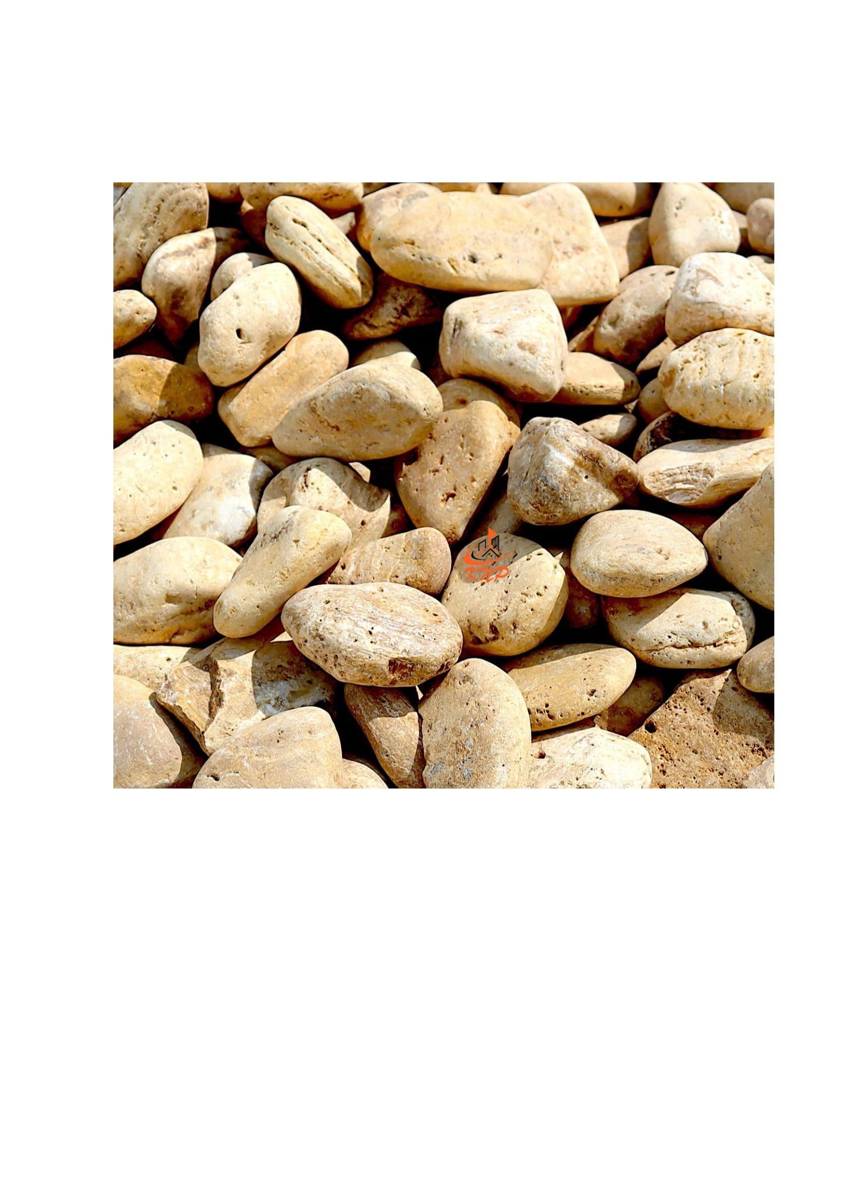 KNP- Yellow Forest River Stone Natural Garden Material 5-8 Cm 10 Kg