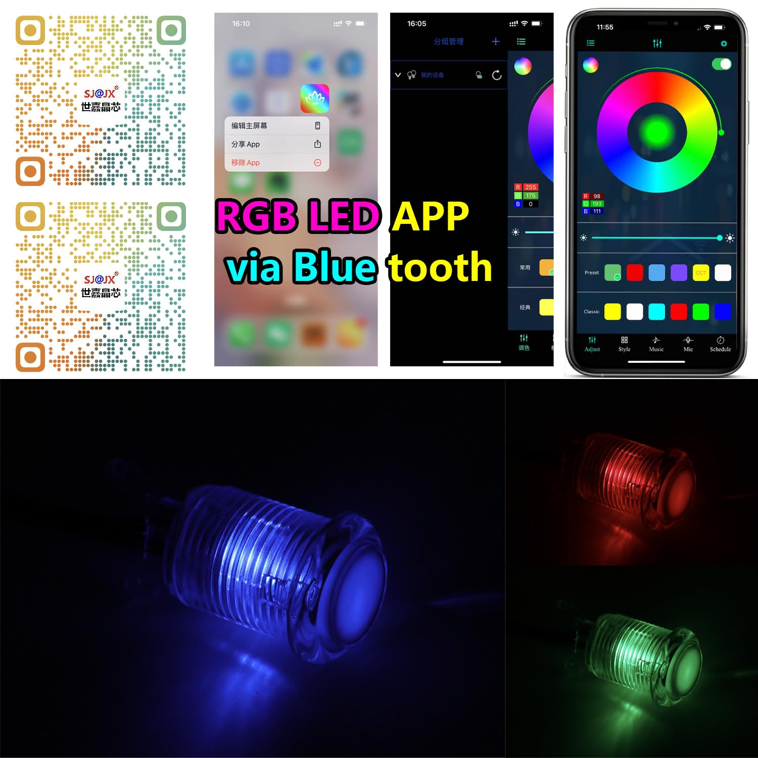 SJ@JX Kit encoder USB Arcade con pulsanti LED RGB e joystick Sanwa a 4/8 vie, controller di gioco a ritardo zero per PC, MAME, Raspberry Pi, Windows