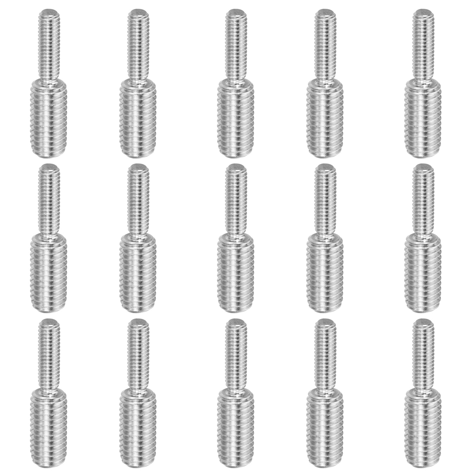 PATIKIL M6x20 to M10x20 Double End Threaded Stud Screw Bolt