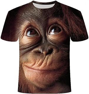Animal 3D T-Shirt Aap Korte Mouw Mannelijke Zomer Tops Tees 3D Orangutan T Shirt Voor Mannen Funny Kleding