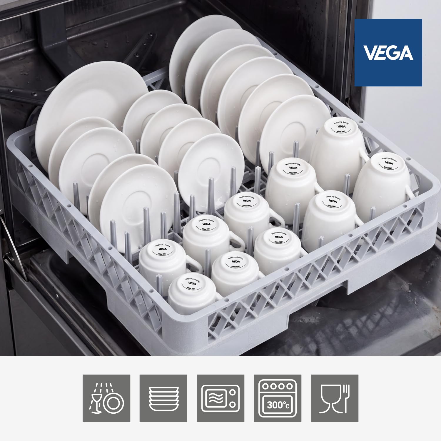 VEGA Premiora Espressountertasse 12,5 cm Premium Porzellan cremeweiß
