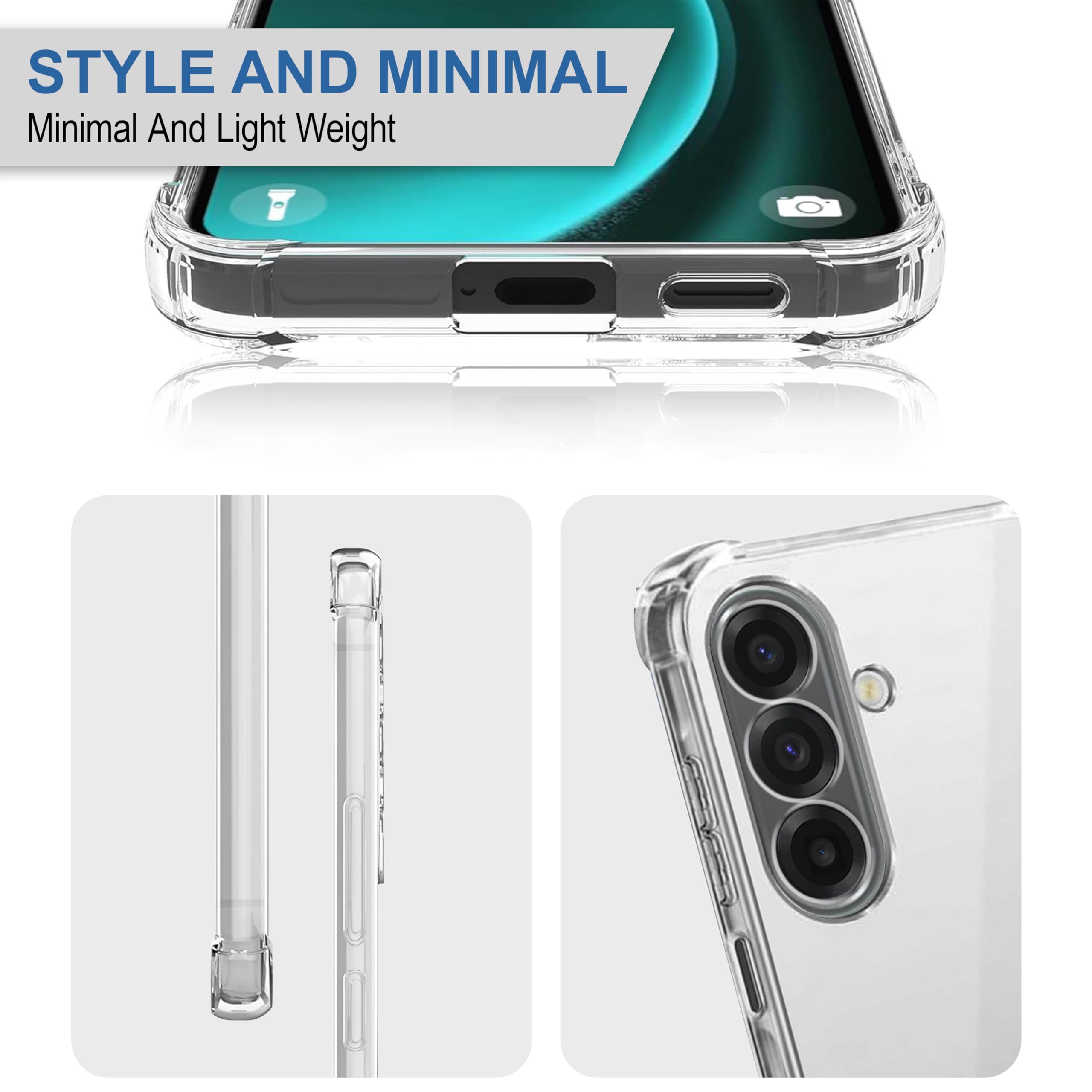 CEDO Samsung Galaxy A17 / M17 / F17 (5G) Bumper Case | Soft Jel Flexible Thin Full Protection Shock Proof Clear TPU Back Case Cover for Samsung Galaxy A17 / M17 / F17 (5G) (Transparent) — Amazon image 4