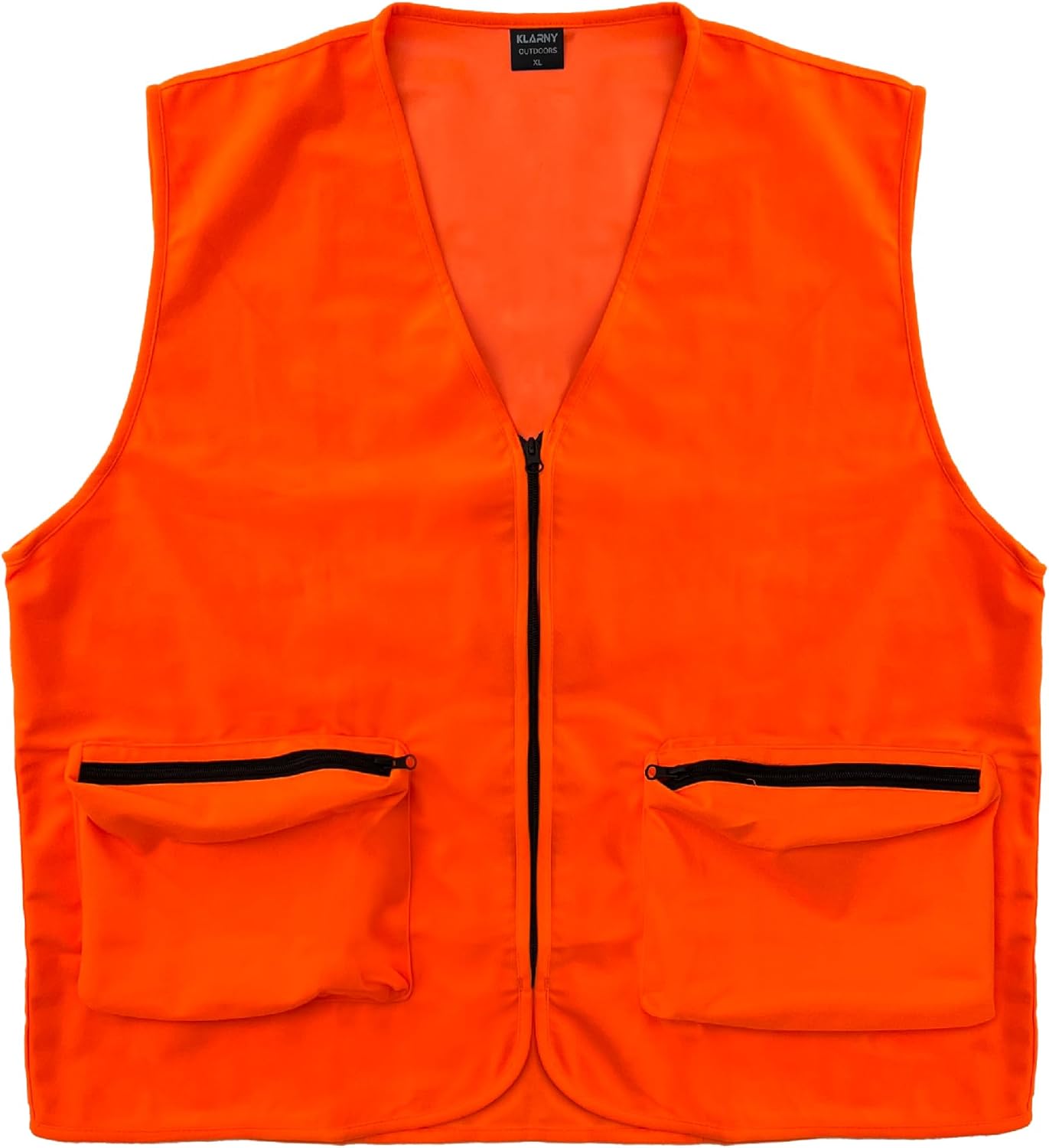 Klarny Outdoors Orange Hunting Vest with Pockets - High Visibility, Waterproof, Ultra-Quiet Deer and Bow Gear Accessories
