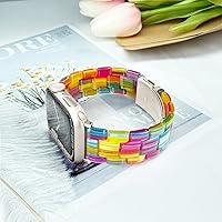 Vista 233 de Lightweight Resin Band For Apple Watch Series 11 10 SE 9 8 7 6 5 4 3 2 1 Ultra 3 2, Fashion Adjustable Replacement Strap for iWatch Bands 38mm 40mm