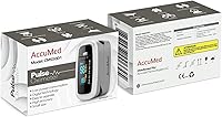 Vista 4 de AccuMed CMS-50D1 Medidor de pulso y oxígeno en sangre para dedo SpO2 Monitor con estuche para transportar. correa y batería Aprobado por la FDA CE.