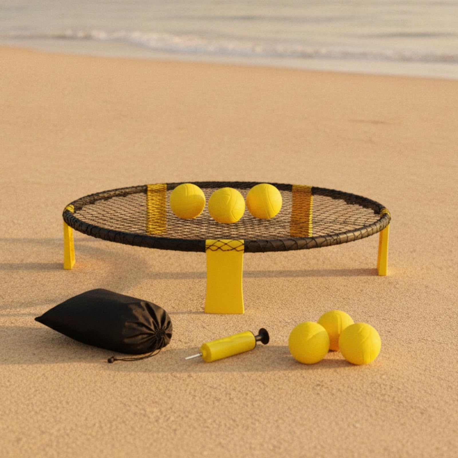 Gioco di Rinculo con Re Circolare Pieghevole Gioco con Palline Gonfiabili Rerattivo per Giardino,