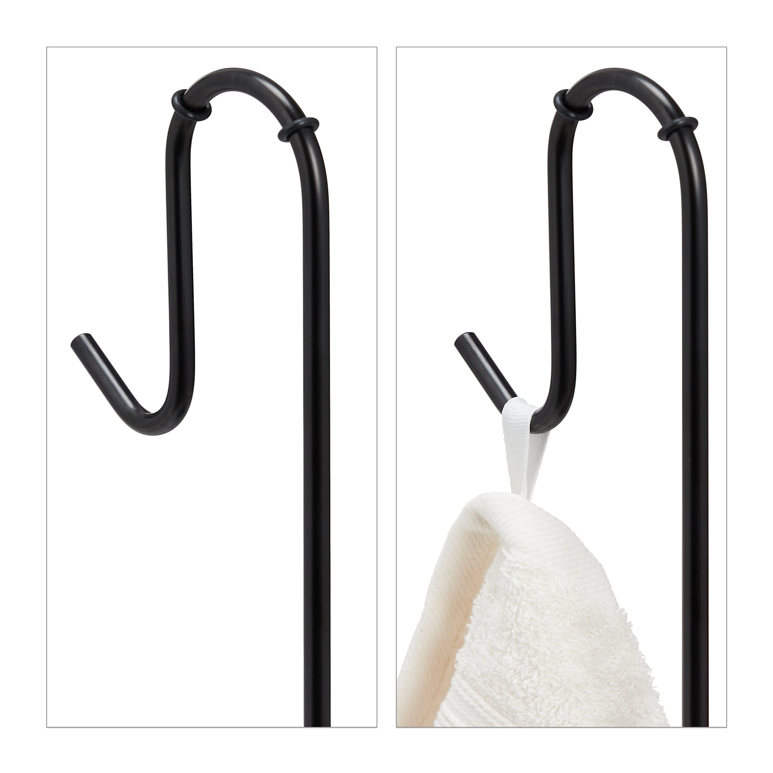 Relaxdays 2X Mensola Portaoggetti Doccia, Acciaio Inox, Senza Trapano