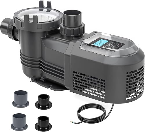 Anbull Bomba de piscina de velocidad variable, 2.5 HP, 220 V, 10567 GPH, bomba de piscina interior/superior, eficiencia energética, alto flujo,
