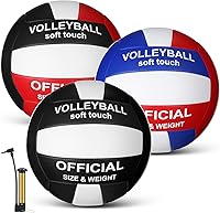 Vista 8 de Honoson Pelota de voleibol suave impermeable de tamaño 5 con bomba para niños, jóvenes y adultos, para interiores y exteriores, playa, gimnasio