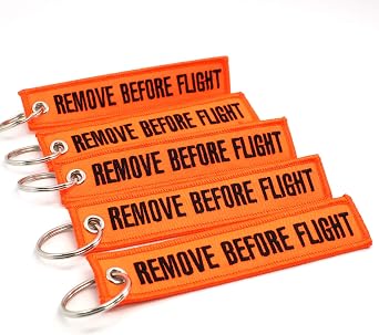 Rotary13B1 إزالة قبل سلسلة مفاتيح الرحلة - NEON Orange / Black 5PCS