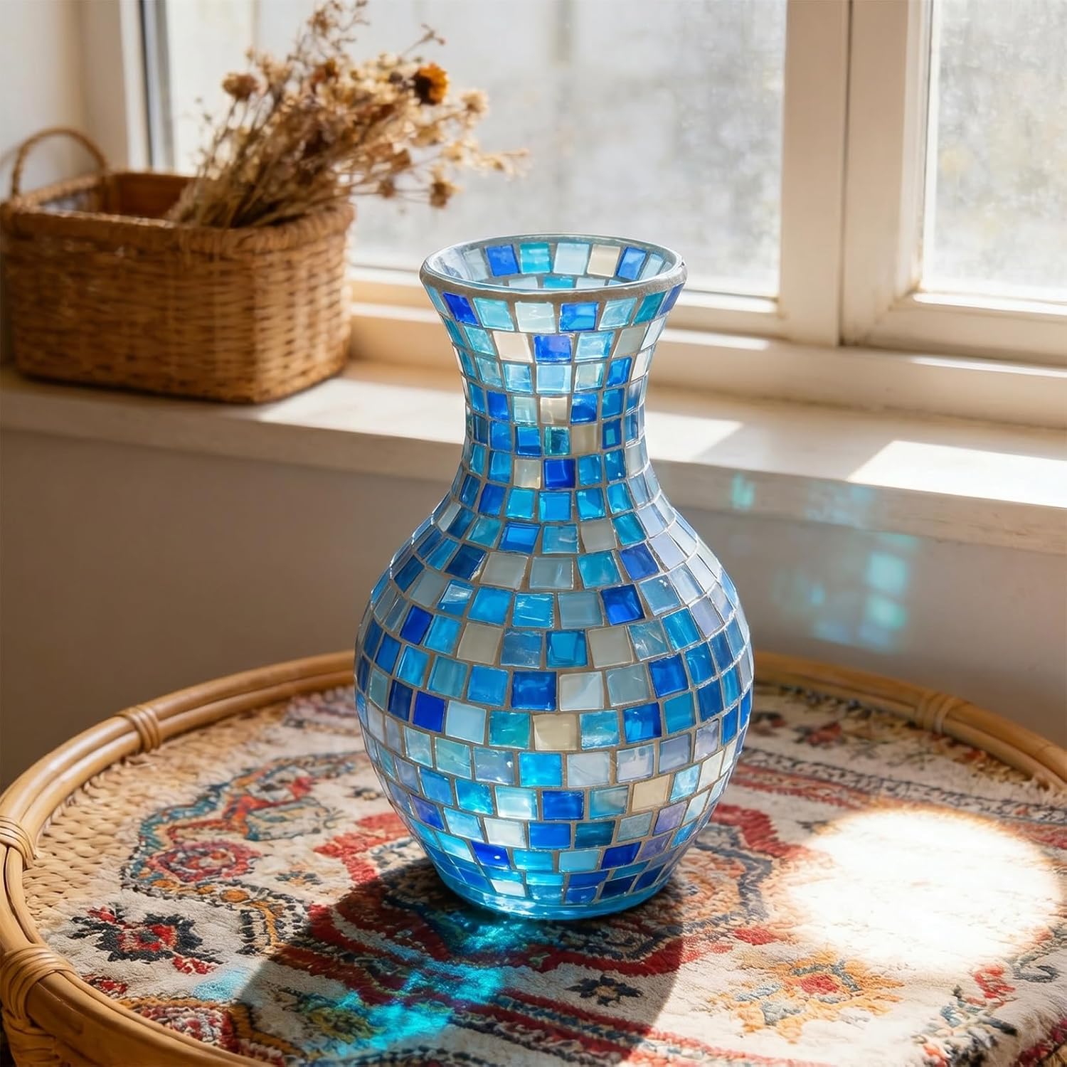 2.2 Pounds Mixed Glass Mosaic Tiles 1100pcs Stained Glass Pieces for Square Bulk Mosaic Supplies for Home Decor Artists Crafts DIY (Fashion, 1100)