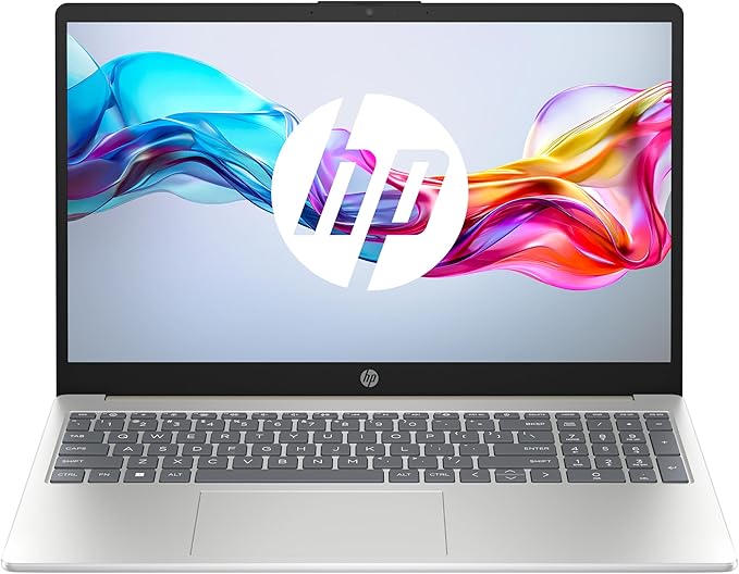 HP 15-fd0005sf Ordinateur Portable 15,6" FHD IPS, PC Portable (Intel Core i7-1355U, RAM 16 Go, SSD 512 Go, Intel Iris XE, Windows 11), Laptop Argent, Clavier AZERTY