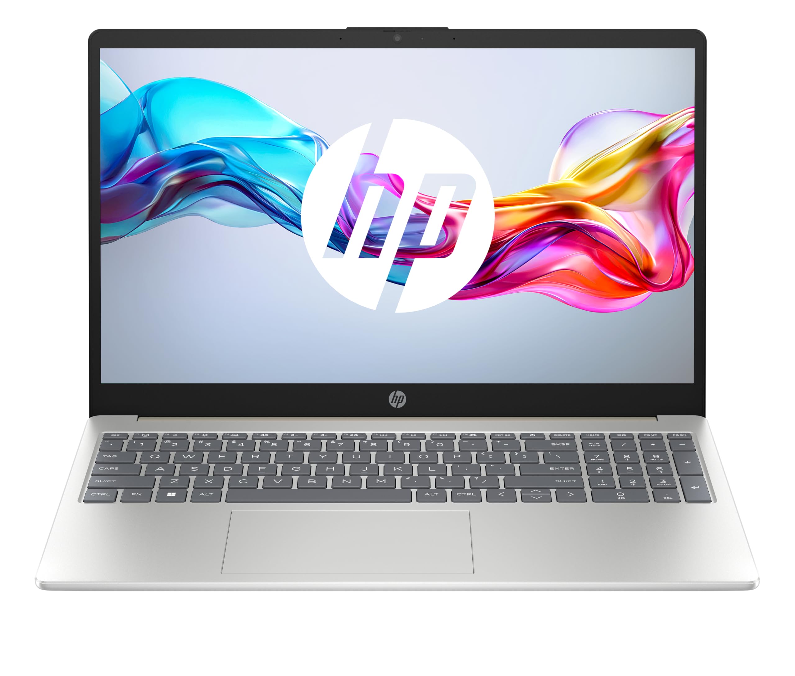 HP 15-fd0005sf Ordinateur Portable 15,6" FHD IPS, PC Portable (Intel Core i7-1355U, RAM 16 Go, SSD 512 Go, Intel Iris XE, Windows 11), Laptop Argent, Clavier AZERTY