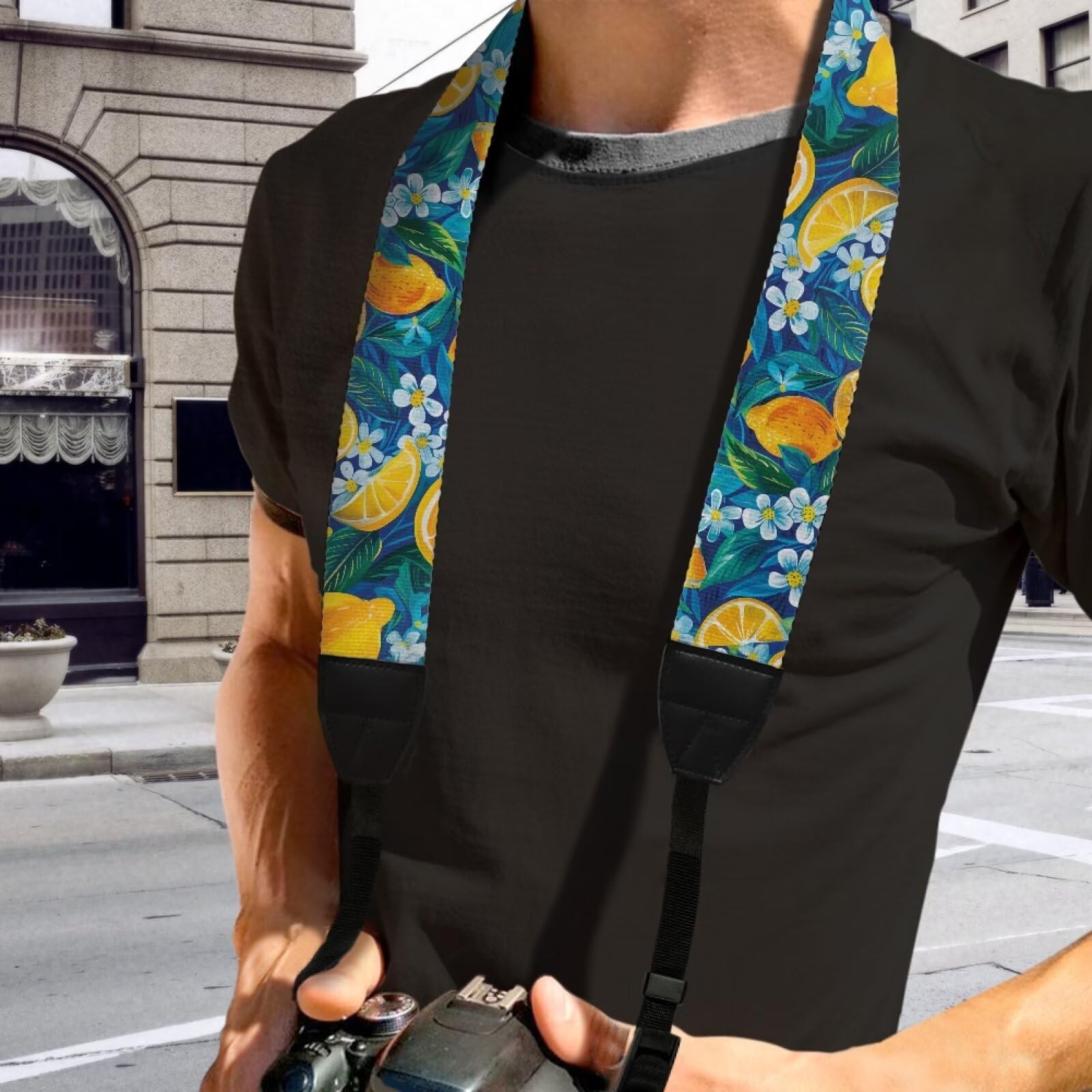 Sepetwhos Lemon Camera Strap Adjustable Neck & Shoulder Strap with Quick Release Buckles Soft Sling Strap for Digital Cameras