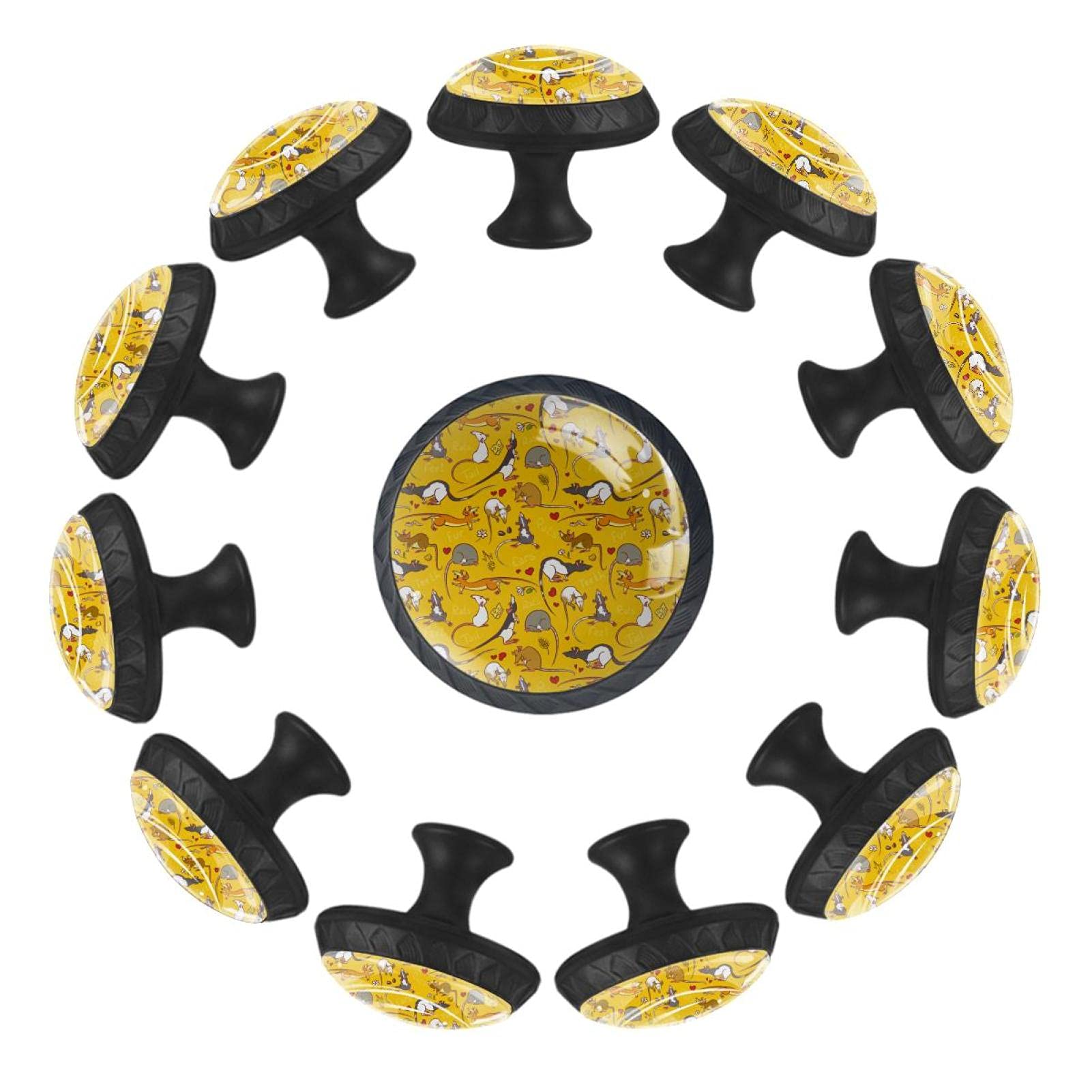 Boutons de tiroir ronds rat jaune lot commode chambre bébé crèche