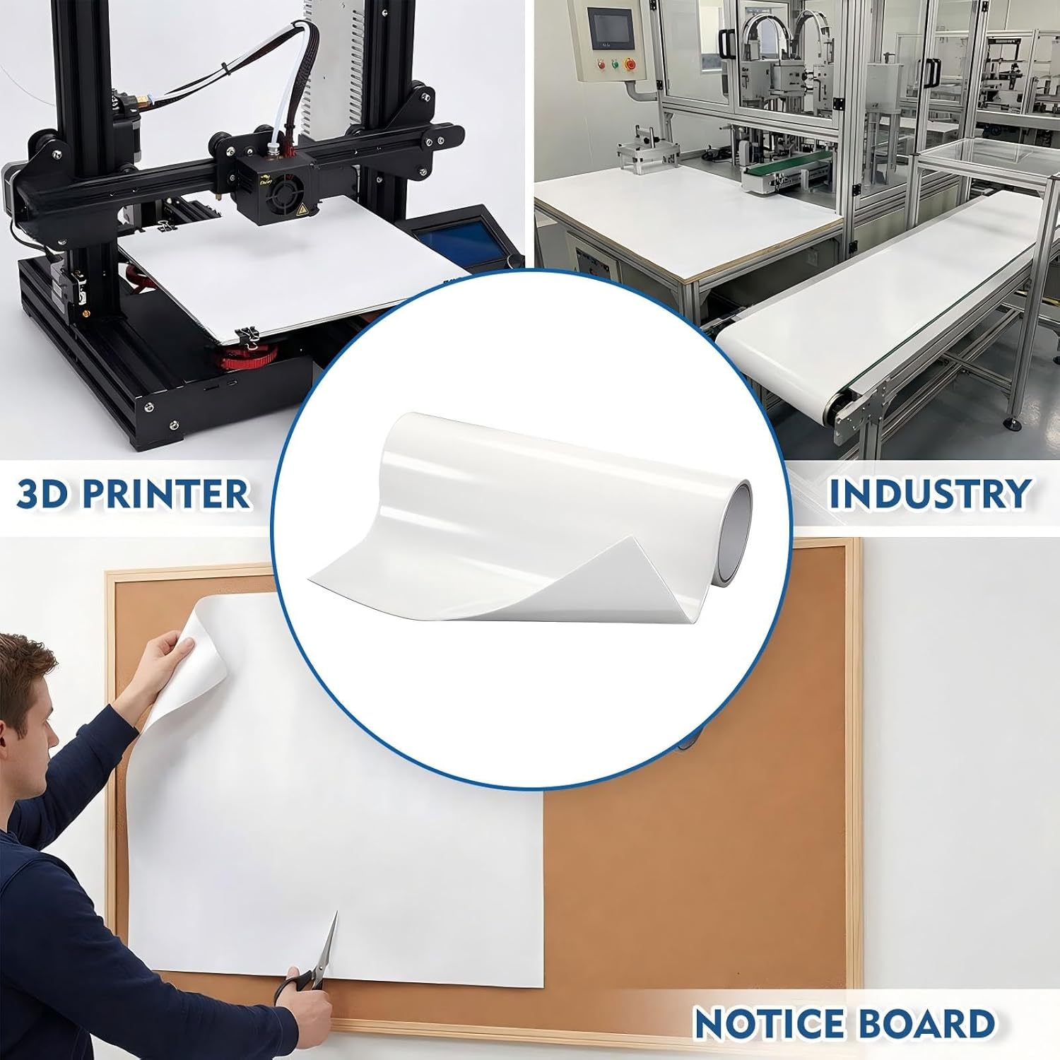 Eaasty 1 Roll 12" Width x 20 ft Length 468mp Double Sided Adhesive Transfer Tape Sheet Roll for Bonding and Laminating