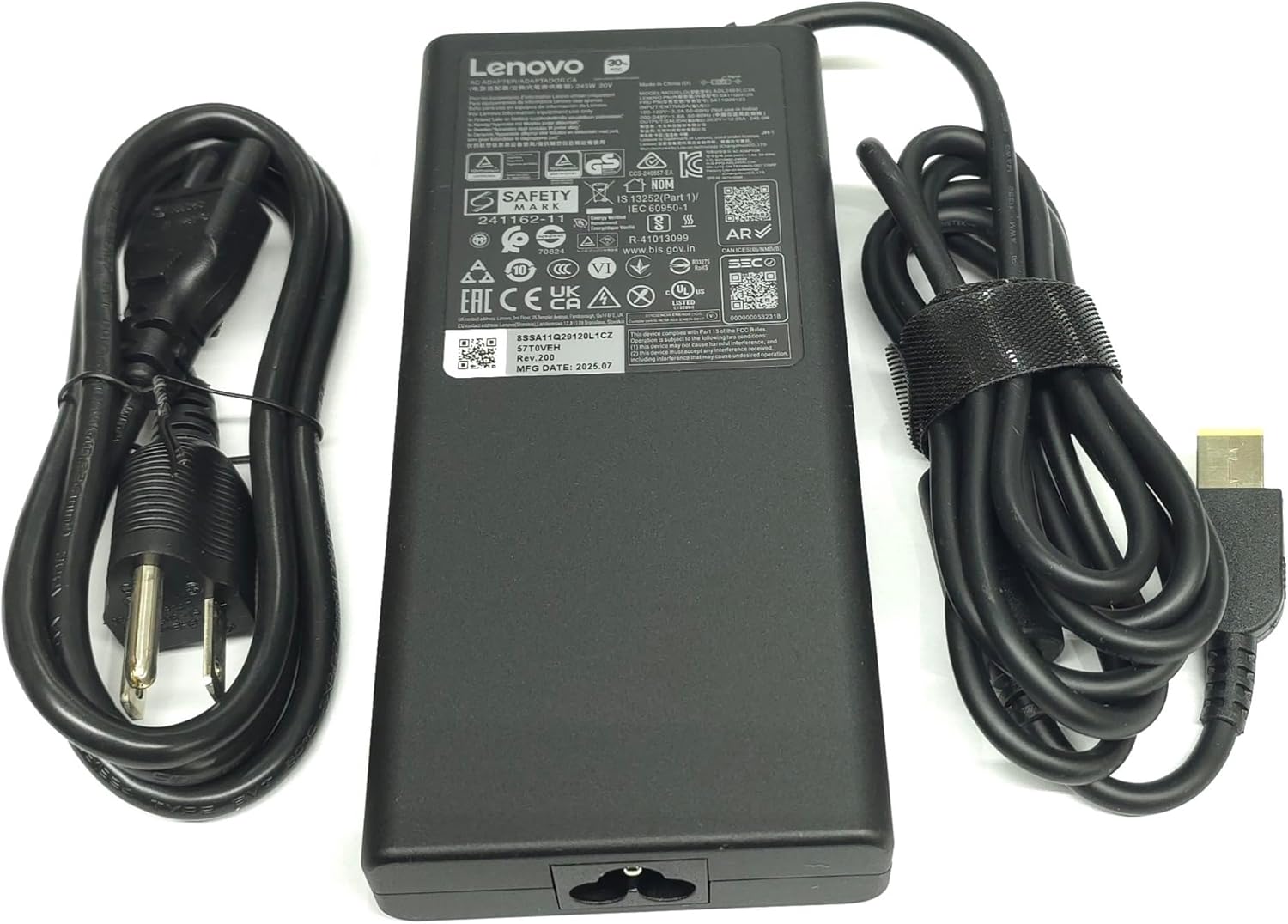 Lenovo Slim 245W AC Adapter for Lenovo Legion Pro 5 16IAX10H RTX5070Ti 16" Gaming Laptop, ADL245SDC3A 245W, Lenovo Legion 5 15IRX10 RTX 5060 Laptop, ADL245SLC3A.
