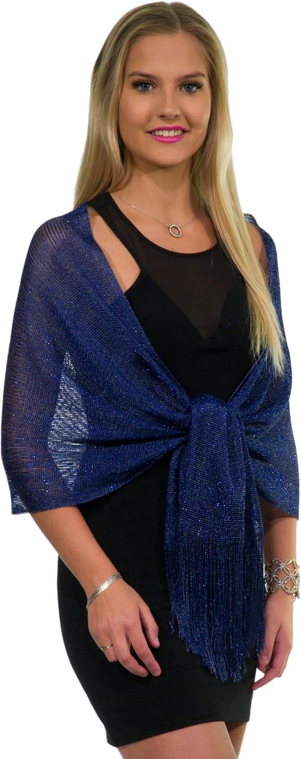 ShineGlitz Shawls and Wraps for Evening Dresses, Metallic Glitter Shawls for Women, Sparkling Wedding Giving Shawl Gift - Image 5