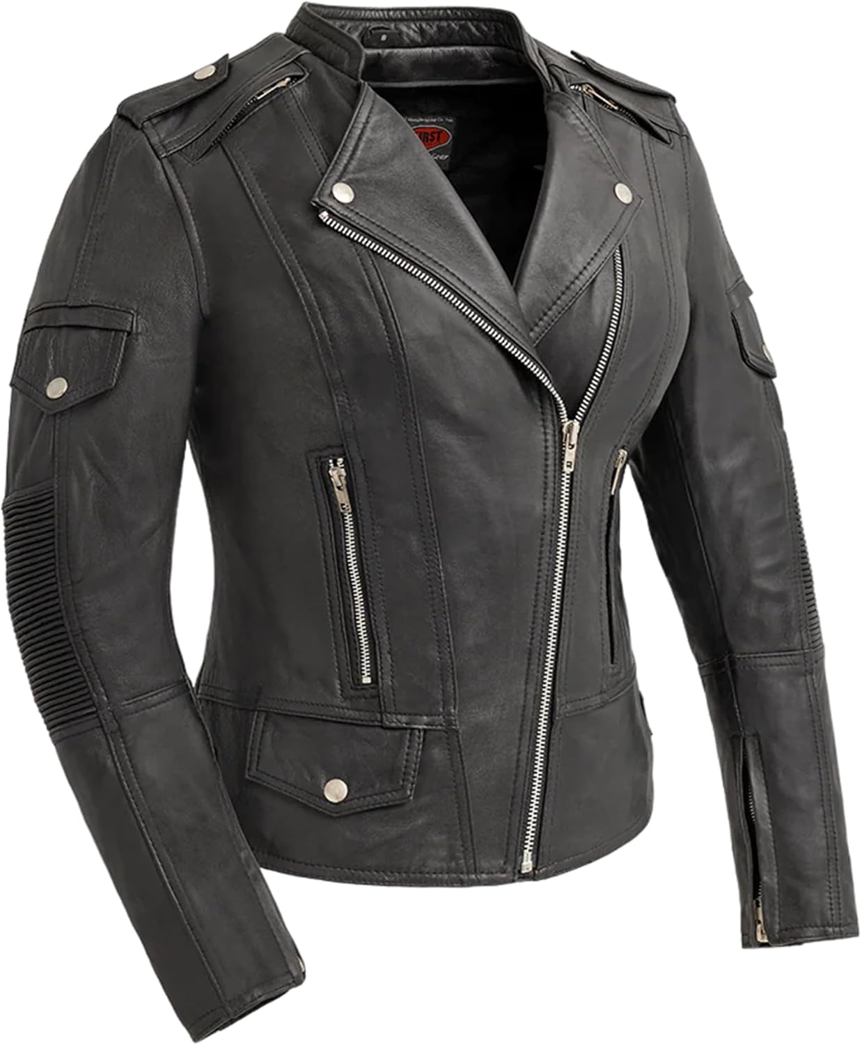 First Mfg Co – Tantrum – Women’s Motorcycle Biker Riding Black Leather Jacket First Mfg Co – Tantrum – Women’s Motorcycle Biker Riding Black Leather Jacket