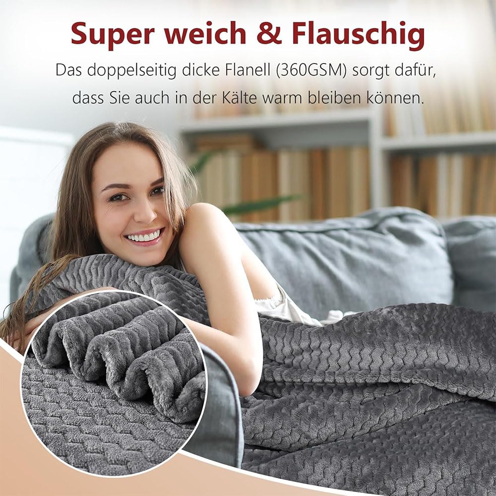 Manta eléctrica con 9 niveles de calor y apagado automático con protección contra sobrecalentamiento, manta térmica lavable a máquina, regalo para mujeres