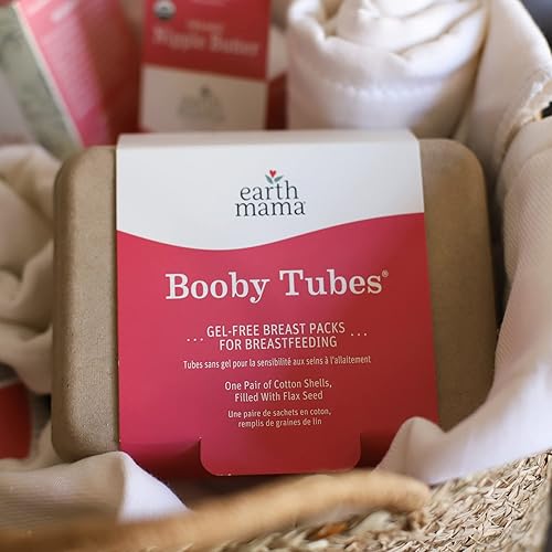 Miniatura 7 de Earth Mama Booby Tubes | Paquetes de lactancia de compresa caliente y fría sin gel para lactancia materna y senos sensibles, 4.2 onzas