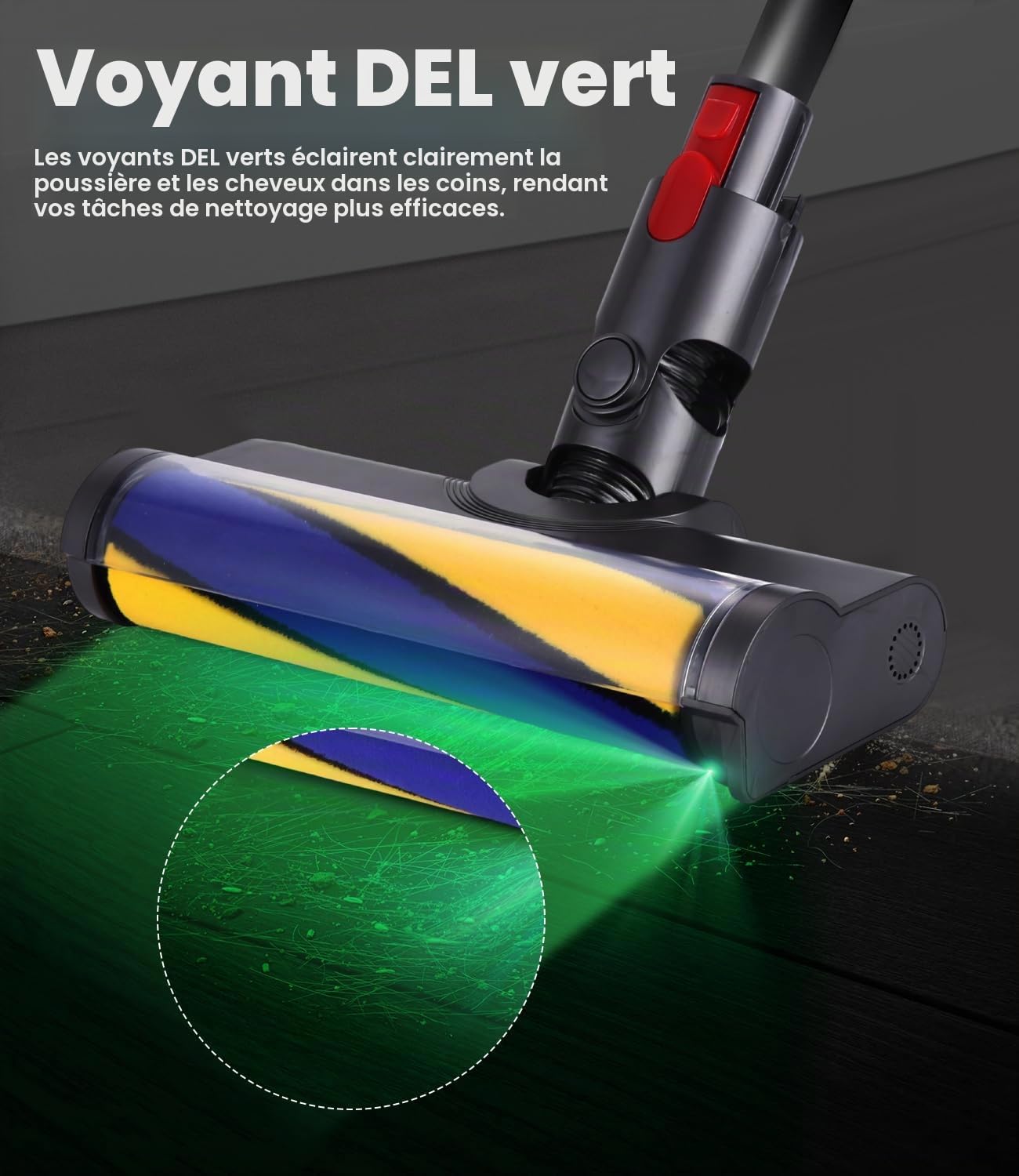 Électrique Brosse Compatible avec Dyson V7 V8 V10 V11 V15, Brosse Turbo