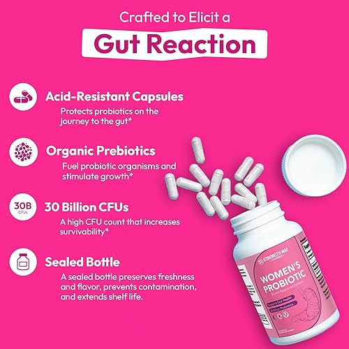 Miniatura 3 de Probiótico para mujeres, apoya la salud digestiva, el equilibrio del pH, la salud vaginal