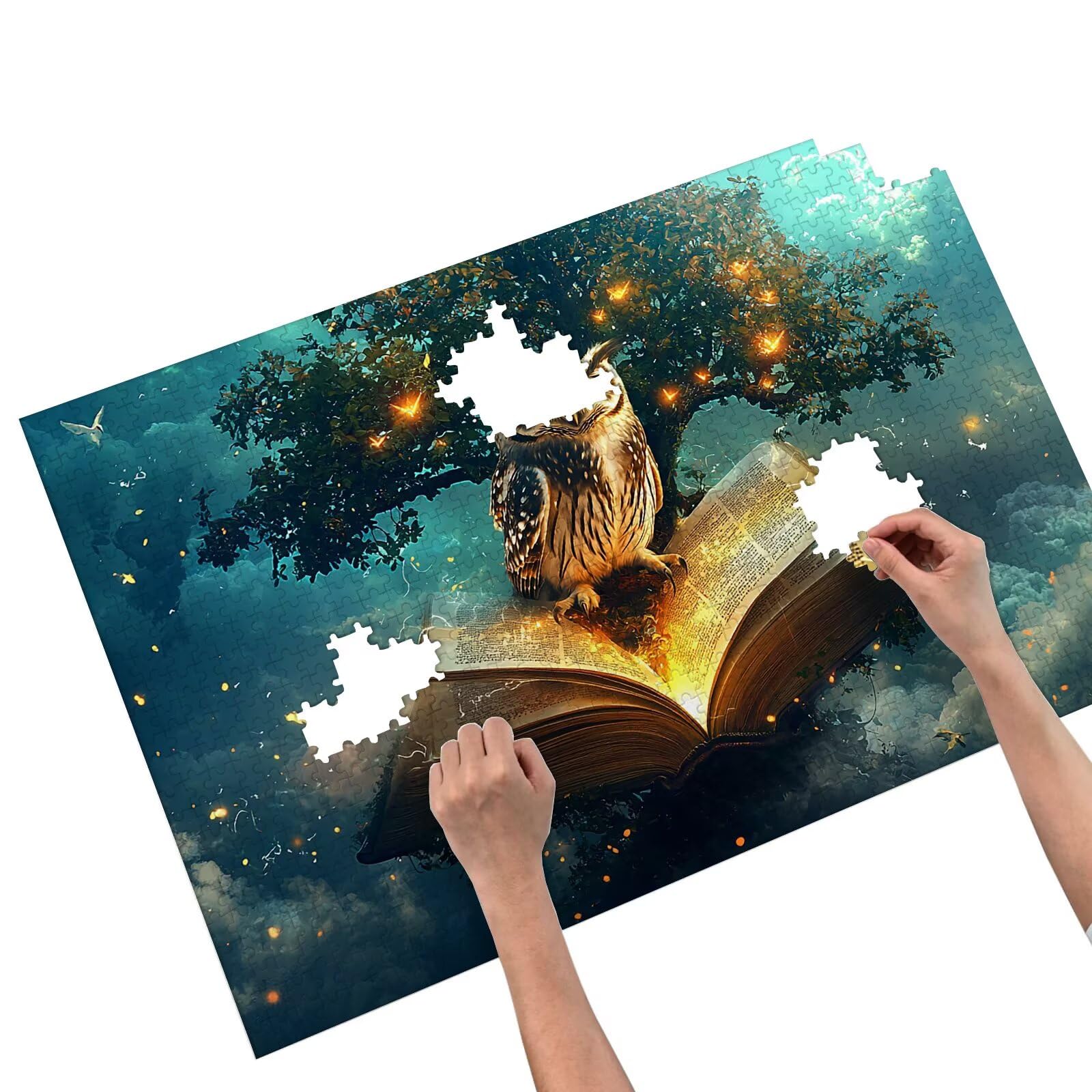 Puzzle 3000 sztuk dla dorosłych, magiczne drewniane puzzle dla dorosłych, trudne drewniane łamigłówki, rodzinne gry edukacyjne, łamigłówki z pudełkiem na prezent do dekoracji domu prezent dla kobiet
