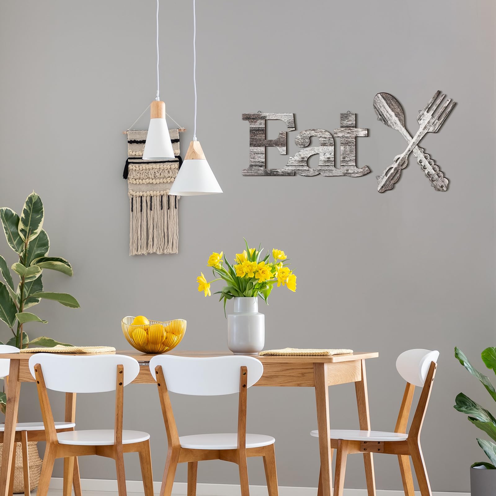 Wooden Fork And Spoon Design For Wall