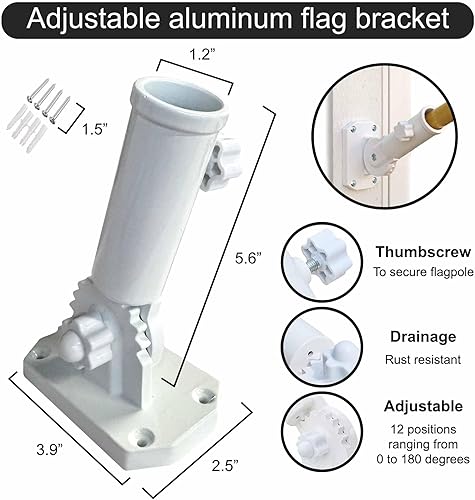 Miniatura 5 de WinCraft San Antonio Spurs - Juego de mástil y soporte para bandera