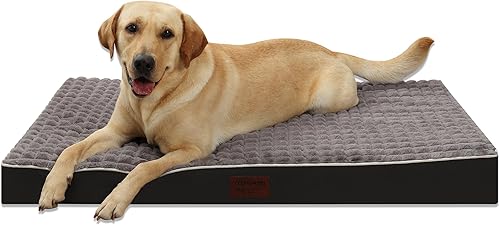 Cama para perro, camas ortopédicas impermeables para perros grandes, medianos y pequeños, almohadilla para jaula de perro con funda extraíble