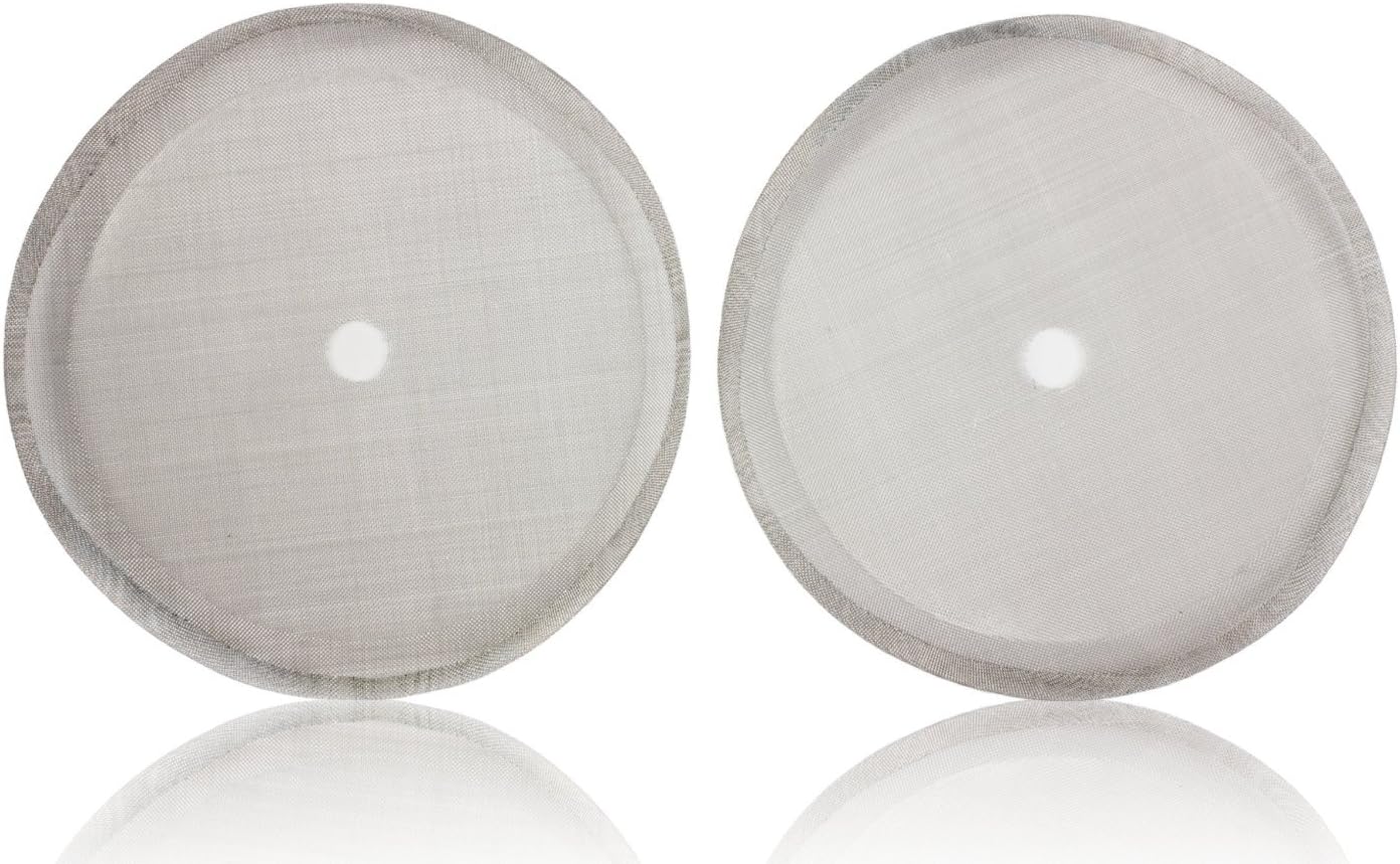 Pack of 2 Reusable Replacement Filter Mesh for Kuissential SterlingPro KONA Bodum VonShef and other Coffee French Press (Filters of 350ML French Press)