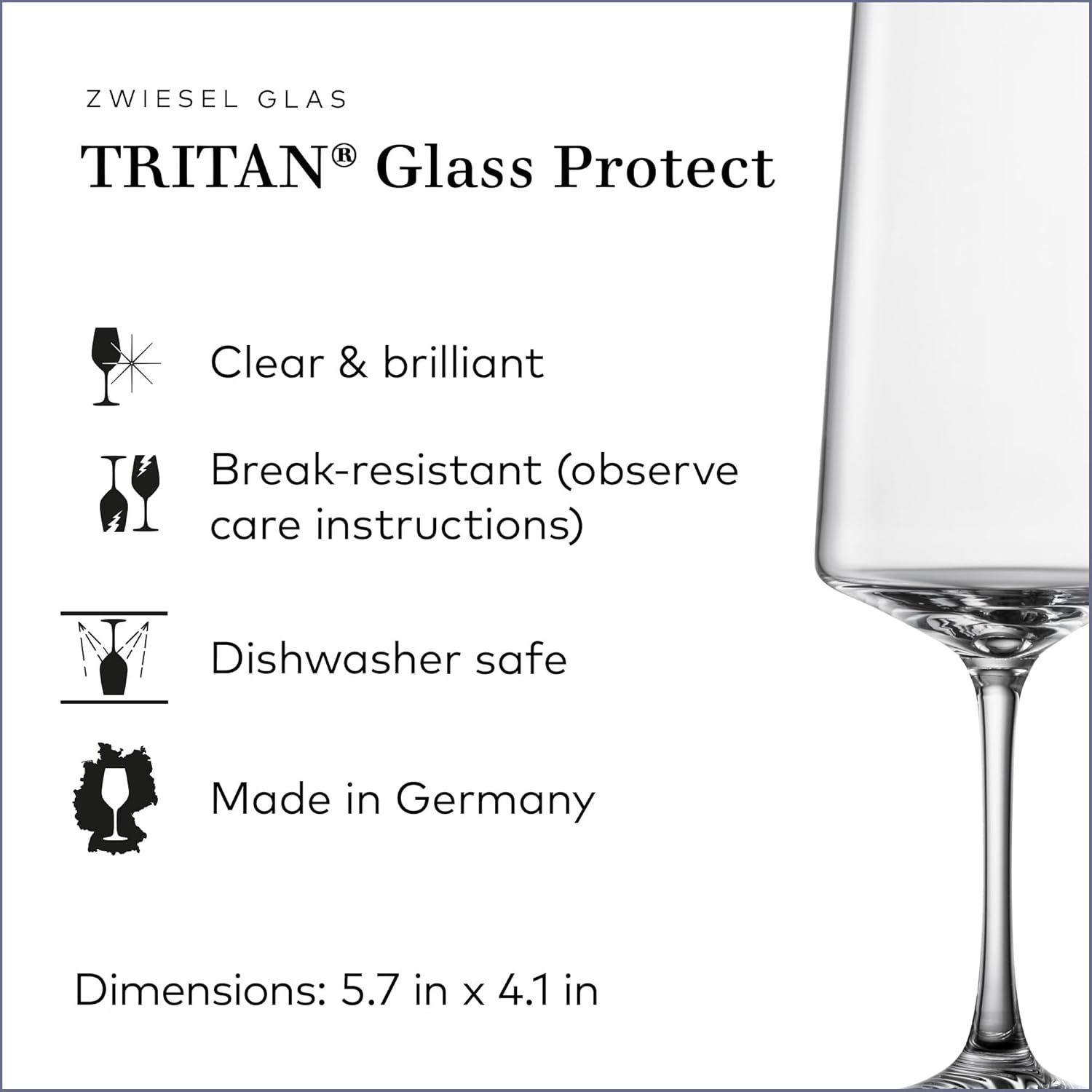 ZWIESEL GLAS Echo Champagne Flute(Set of 4), Champagne Glasses with Effervescence Point, Dishwasher-Safe Machine-Made Tritan Crystal Glasses, Made in Germany (13 Ounce)
