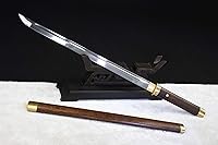 Vista 8 de Katana corta hecha a mano japonés wakizashi samurai espada doblada hoja de acero