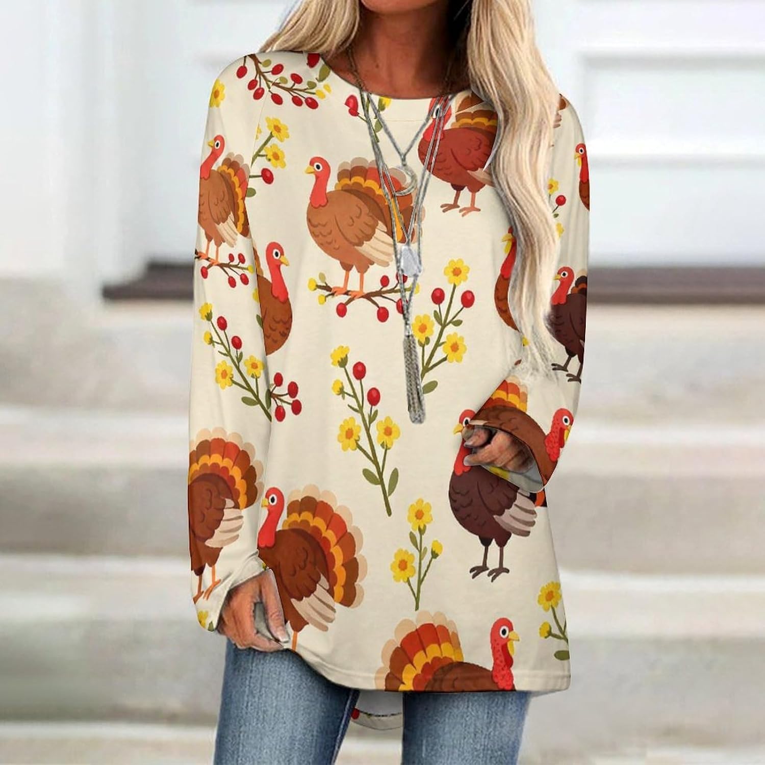 Women's Raglan Long Sleeve T-Shirt Casual Crewneck Blouse, Soft Basic Long Top
