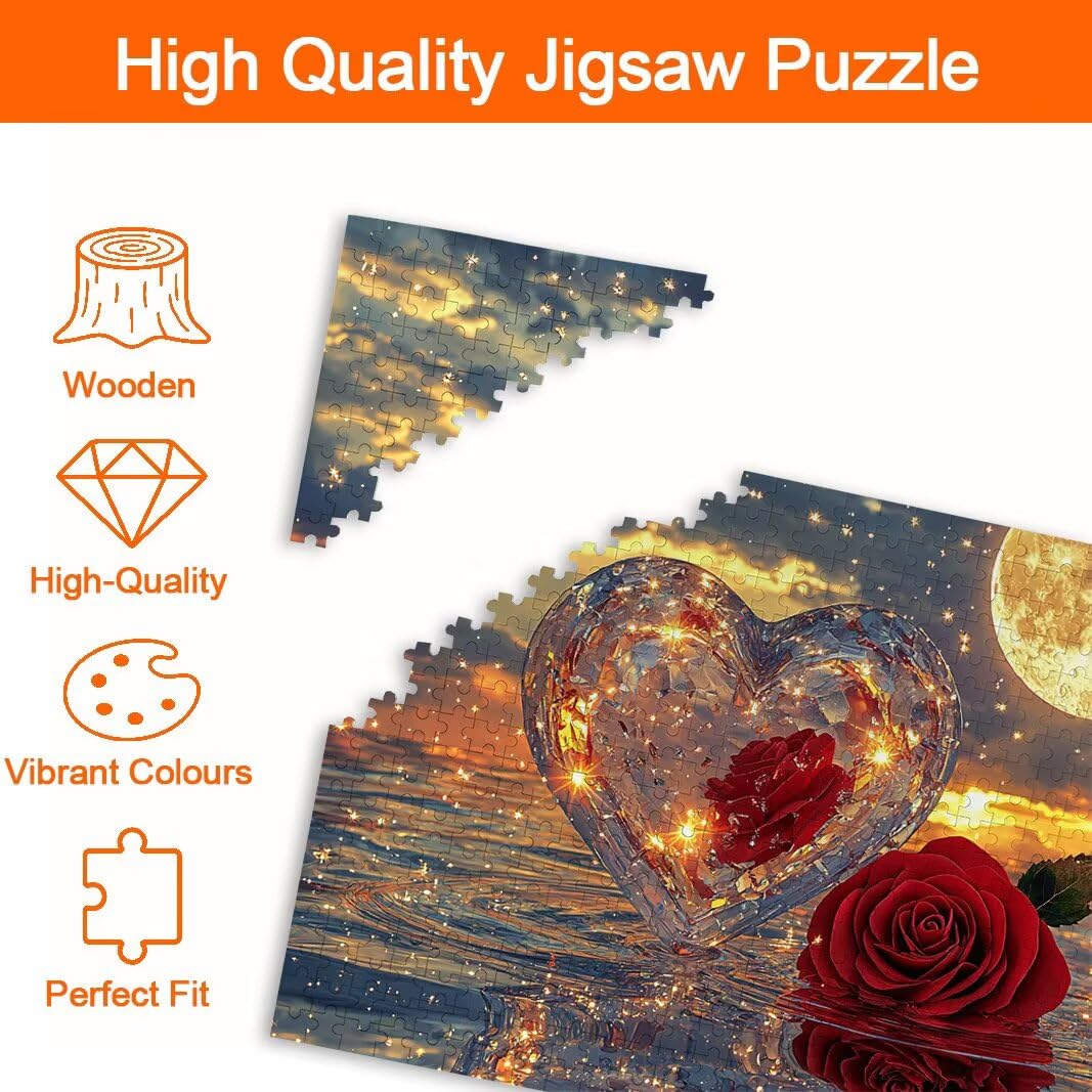 Puzzle dla dorosłych 2000, puzzle walentynkowe, prezenty -8157 | Drewniany, druk HD, idealne dopasowanie, kolorowe pudełko, litera z tyłu, pełne akcesoria, konfigurowalny