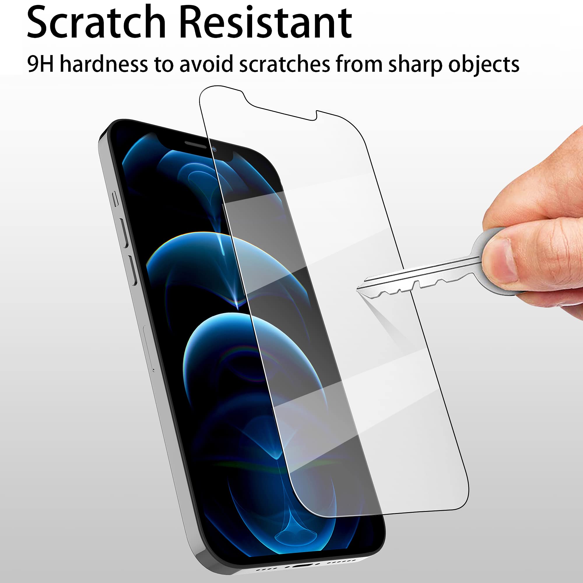 4youquality - Pellicola protettiva per iPhone, in vetro temperato di alta qualità, resistente ai graffi, infrangibile, per Apple iPhone 8 Plus e iPhone 7 Plus, confezione da 2