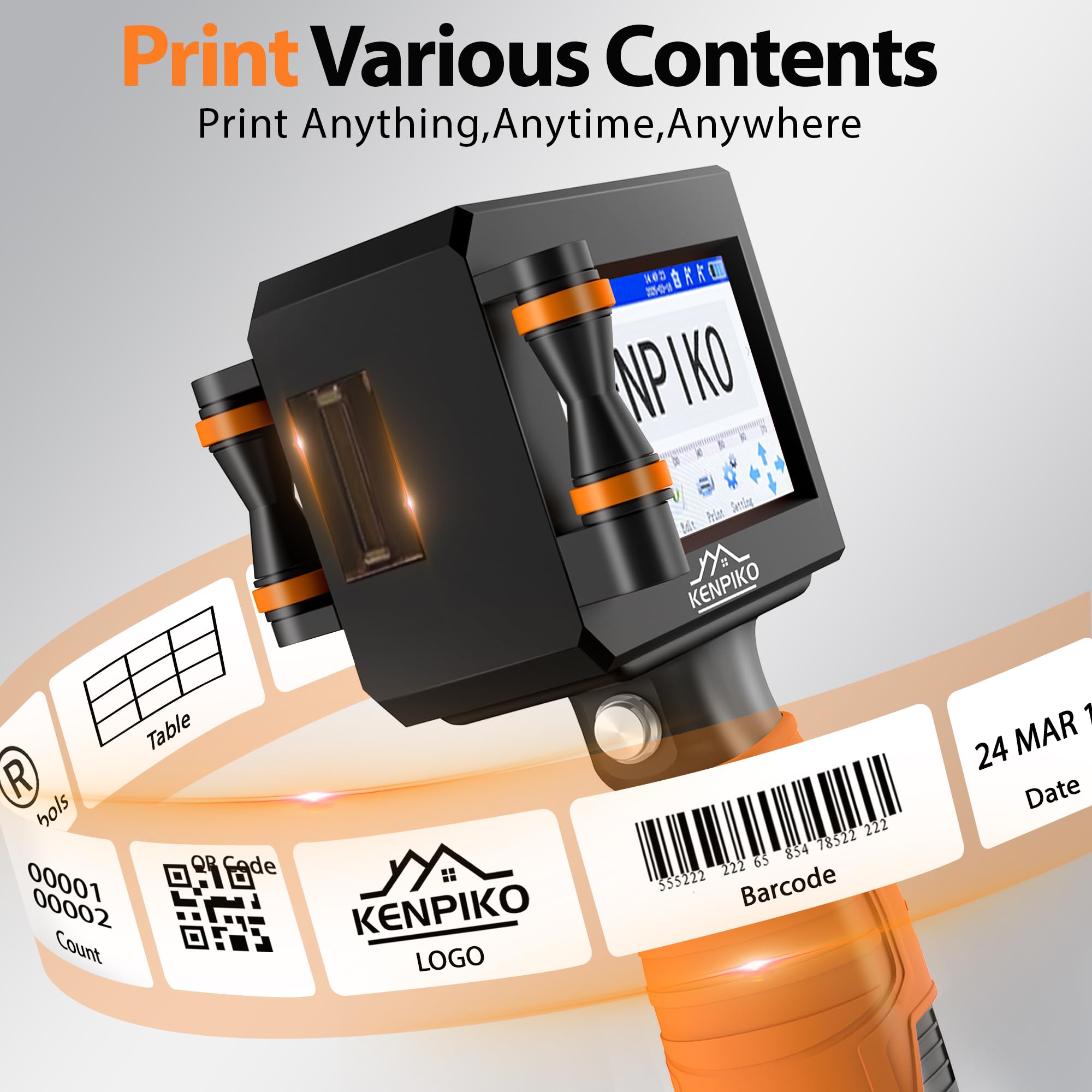 Amazon.com : Kenpiko Handheld Inkjet Printer, 2025 Upgrade 1 Inch