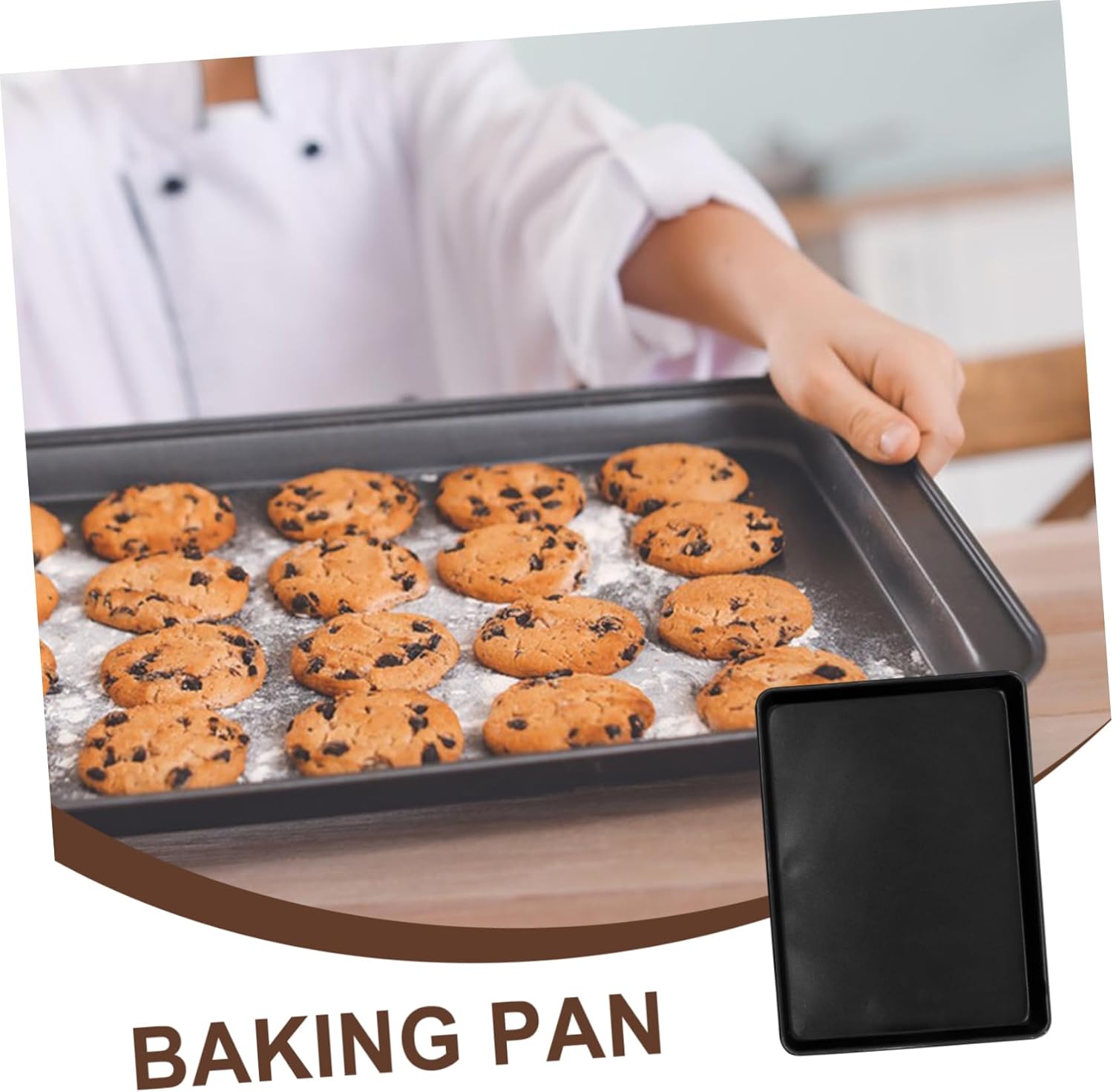 SECFOU Aluminium Alloy Baking Sheet Pan Compact Cookie Tray for Even Baking for Roasting and Pastries and Versatile Bakeware