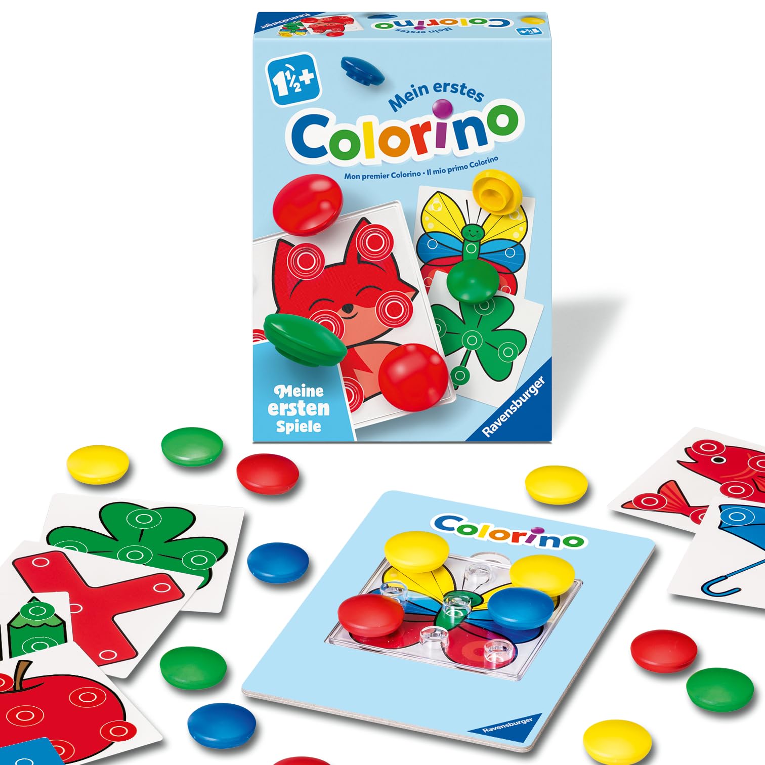 Ravensburger 12010009 Mein erstes Colorino - Meine ersten Spiele: Kinderspiele, Spiele ab 1,5 Jahre zum Farben Lernen, Geschenk für Mädchen oder Junge, Farbzuordnungsspiel