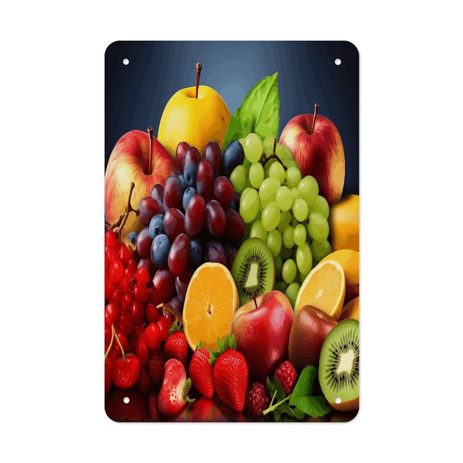 VstaDank Fruits Metal Tin Signs Personalized Wall Art Prints Decoration Art Poster Funny Vintage Tin Sign Iron Sheet Painting Metal Signboard Decor Painting for Wall Decor