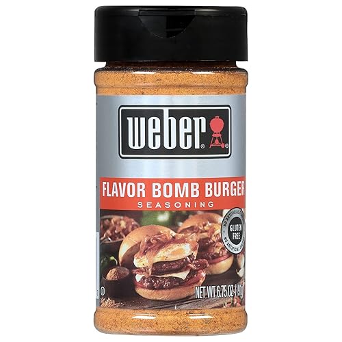 Weber Flavor Bomb - Condimento para hamburguesas, coctelera de 6.75 onzas