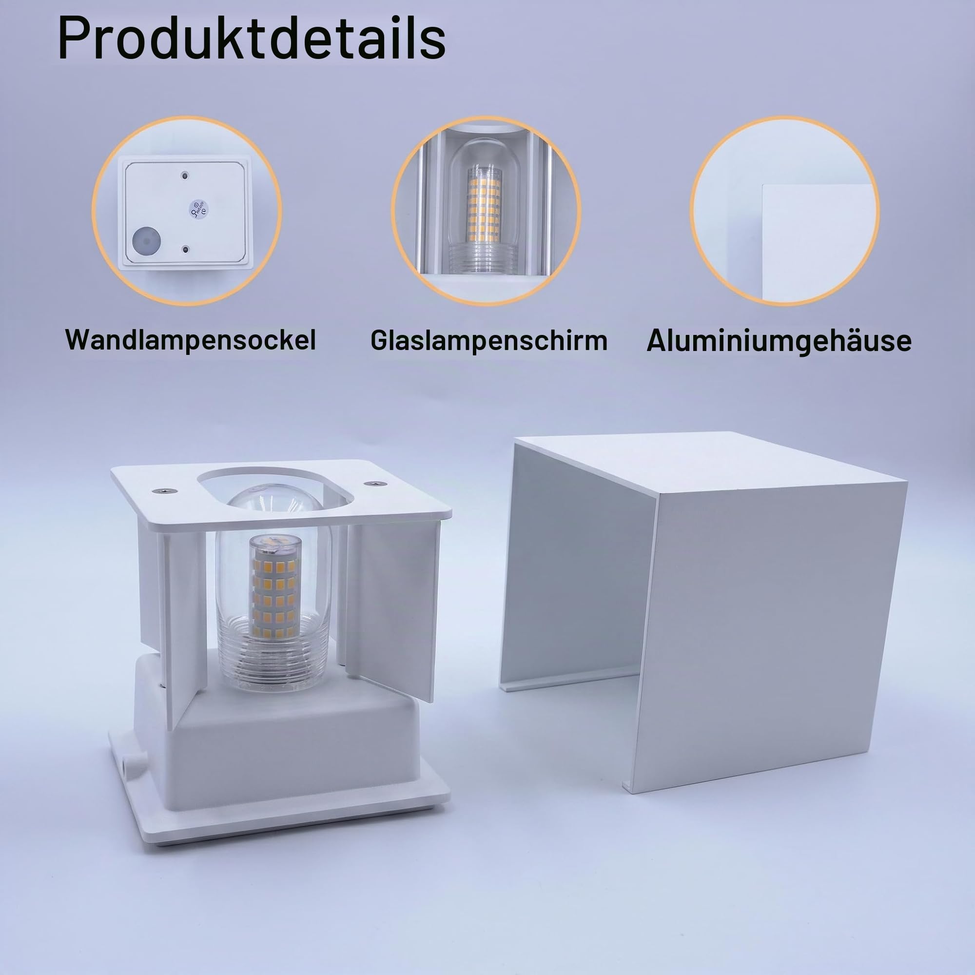 KICAAO 2 Stück Wandlampe Austauschbarer 5W G9 LED Lampe,Weiß Warmweiß 3000K