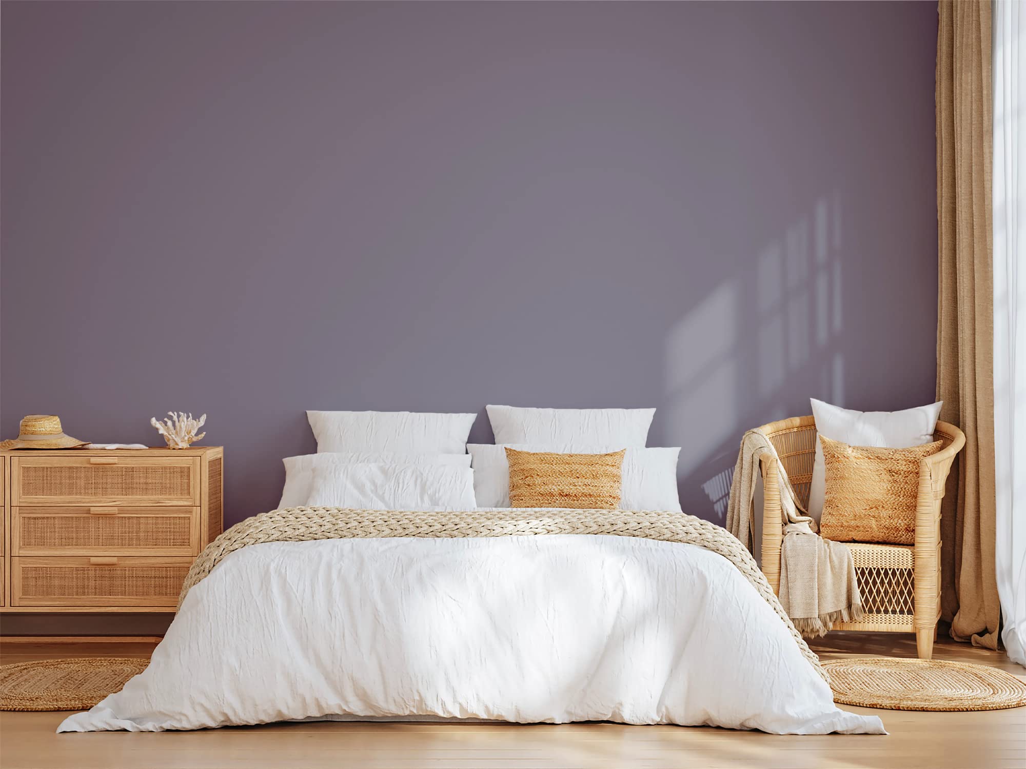BOX DECO COULEURS Pintura natural ecológica interior exterior con aspecto satinado Natura – 2,5 l/33 m² [Clase energética A+], color morado
