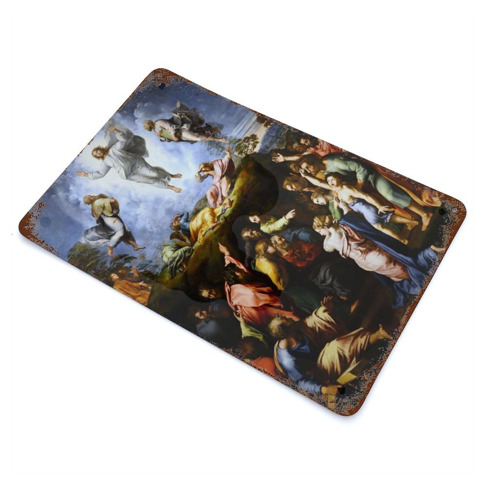 Transfiguration by Raphael Rusty Metal Tin Sign 11.8"x7.9", for Basement, Hobby Room And Garage Decor, Retro Wall Decor